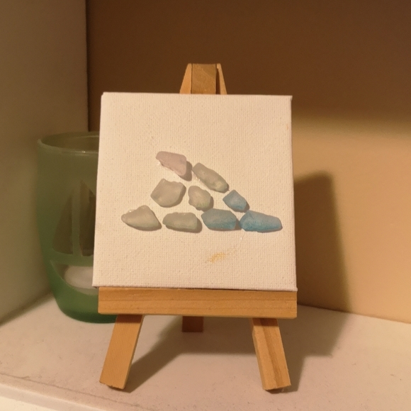 "Little wave" beach glass art - Picture 1 of 1